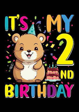 Cute Hamster's 2nd Birthday Celebration