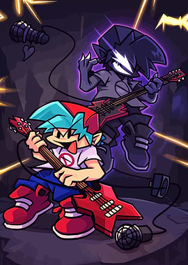Friday Night Funkin' Characters with Guitars