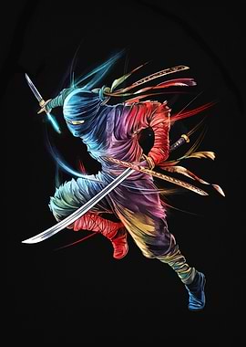 Colorful Ninja with Swords