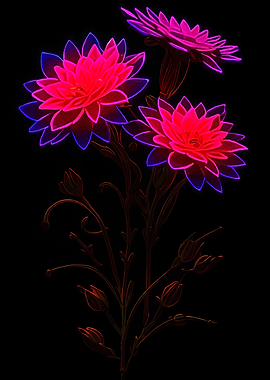 Neon Floral Arrangement