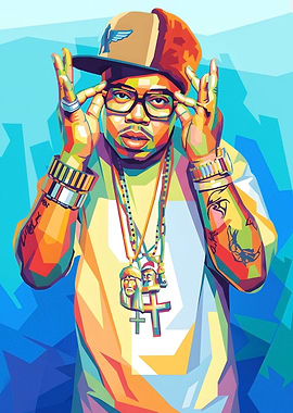 Colorful Portrait of a Rapper