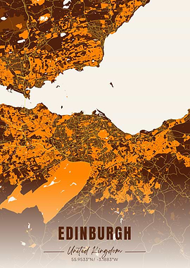 Edinburgh Map Art