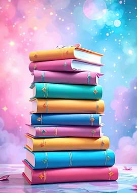 Stack of Colorful Books