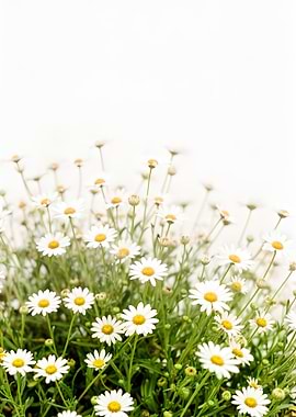 Field of White Daisies
