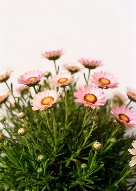 Pink and Peach Daisies with Buds