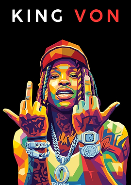 King Von Pop Art Portrait