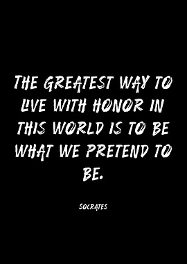 Socrates Quote on Honor