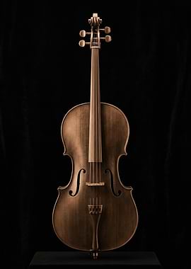 Cello on a Black Background