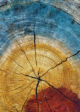 Colorful Tree Ring Abstract