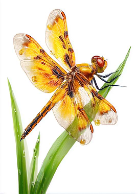 Dragonfly on a Blade of Grass