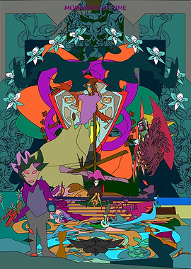 Surreal Fantasy Scene with Characters