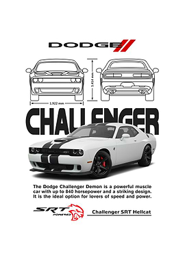 Dodge Challenger SRT Hellcat Poster
