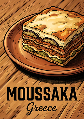 Moussaka Greece Food Art