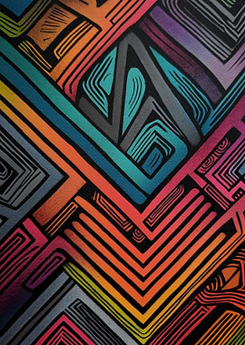 Abstract Geometric Gradient Pattern