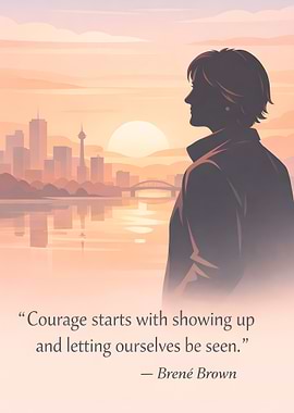 Silhouette of woman looking at cityscape at sunset