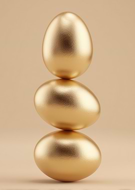 Balanced Golden Egg Stack