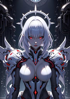 Cyberpunk Angel Warrior