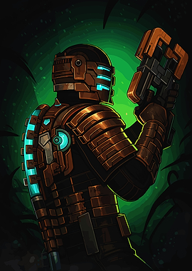 Isaac Clarke in Dead Space Armor