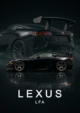 Lexus LFA Supercar art poster