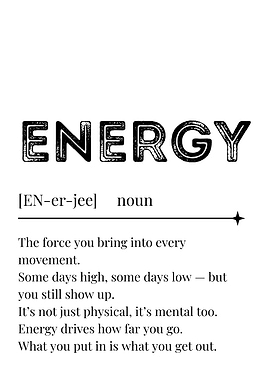 Energy Definition Poster