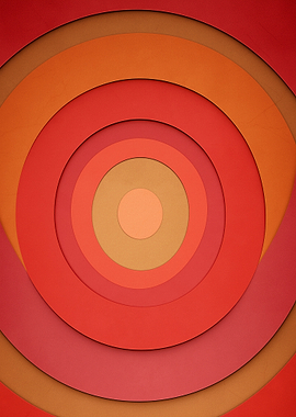 Concentric Circles of Warm Colors