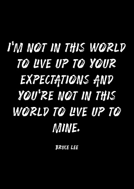 Bruce Lee Quote on Black Background