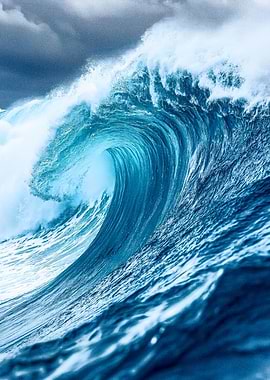 Powerful Ocean Wave Crashing