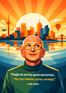 Seth Godin Quote on Cityscape