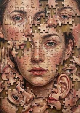 Fragmented Portrait Puzzle