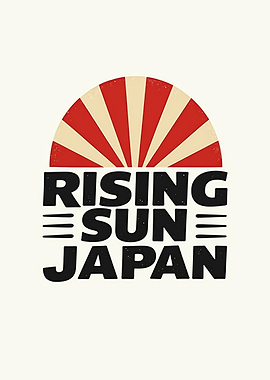 Rising Sun Japan Text Art