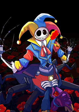 Jester Character in Poppy Field