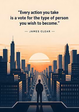 Man overlooking city at sunset