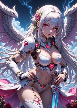 Anime Angel Warrior with Sword