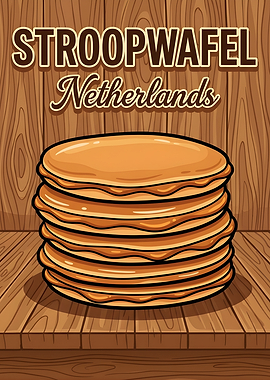Stroopwafel Netherlands Food Poster