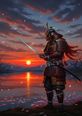 Samurai at Sunset