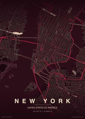 New York City Map Art
