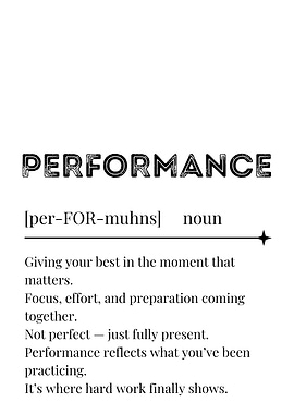 Performance Definition Poster