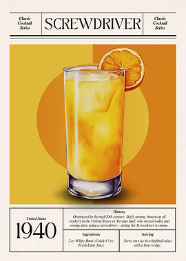 Vintage Screwdriver Cocktail – Classic 1940s American Icon