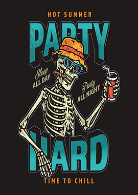 Skeleton Party Hard Summer