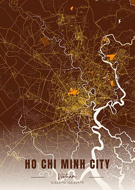 Ho Chi Minh City Map Art