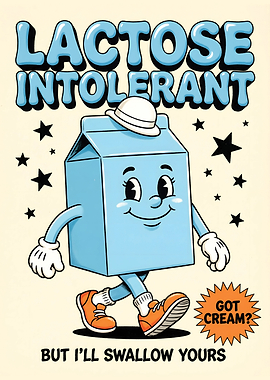 Lactose Intolerant Milk Carton Character
