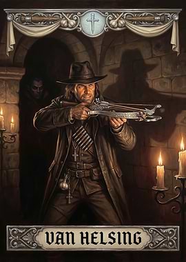 Van Helsing hunting a vampire