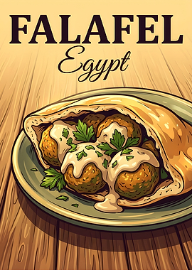 Falafel in Pita Bread with Tahini Sauce
