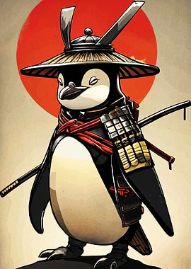 Samurai Penguin with Katana
