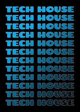 Tech House Text Art