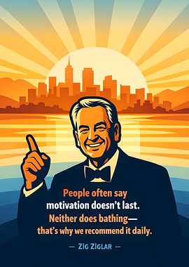 Zig Ziglar motivational quote poster