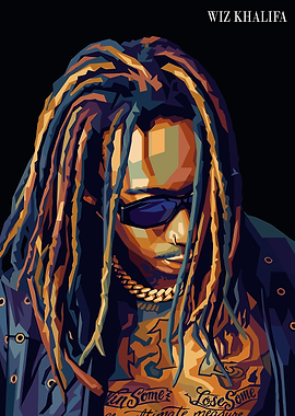 Wiz Khalifa Pop Art Portrait