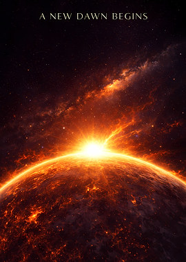 A New Dawn Begins Space Art