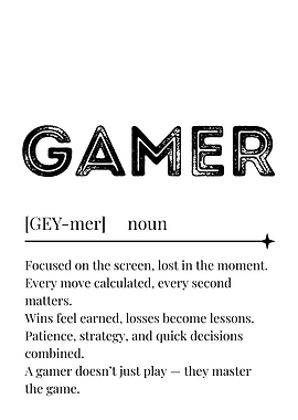 Gamer Definition Poster