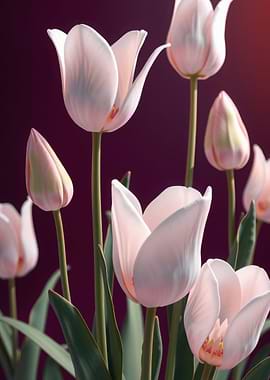 Soft Pink Tulips